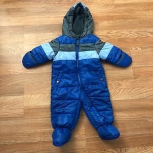 R 1881 ROTHSCHILD BLUE GRAY ONE PIECE SNOWSUIT